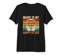 La música es mi Lugar Feliz, Músico, EDM, Amantes de la música, DJ Camiseta Premium