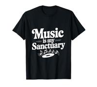 La música es mi Santuario Vibraciones rítmicas para Todos los Amantes de la música Camiseta