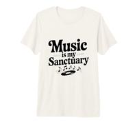 La música es mi Santuario Vibraciones rítmicas para Todos los Amantes de la música Camiseta Premium