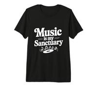 La música es mi Santuario Vibraciones rítmicas para Todos los Amantes de la música Camiseta Premium