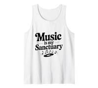 La música es mi Santuario Vibraciones rítmicas para Todos los Amantes de la música Camiseta sin Mangas