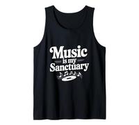 La música es mi Santuario Vibraciones rítmicas para Todos los Amantes de la música Camiseta sin Mangas