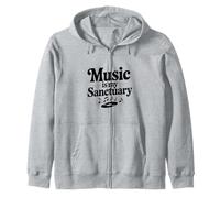 La música es mi Santuario Vibraciones rítmicas para Todos los Amantes de la música Sudadera con Capucha