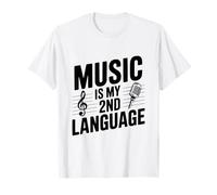 La música es mi Segundo Idioma Divertido para los músicos Camiseta