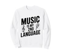 La música es mi Segundo Idioma Divertido para los músicos Sudadera