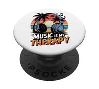 La música es mi Terapia PopSockets PopGrip Adhesivo