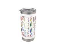 La música es mi vida Vaso térmico de acero inoxidable de doble pared