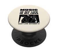 La música es mi Vida y Amor (Declaración del músico) PopSockets PopGrip Adhesivo