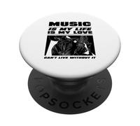 La música es mi Vida y mi Amor (Declaración del músico) PopSockets PopGrip Adhesivo