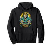 La música house es mi terapia: Halloween DJ Monster Sudadera con Capucha