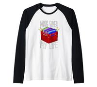 La música me salvó la Vida Amantes de los Discos de Vinilo Camiseta Manga Raglan