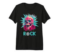 La música Rock es un Estilo de Calavera de Trueno Camiseta Premium