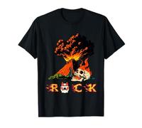 La música rock ruge como un volcán Camiseta