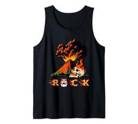 La música rock ruge como un volcán Camiseta sin Mangas