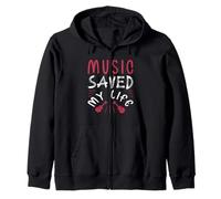 La música salvó mi Vida Amante de la Guitarra acústica Sudadera con Capucha