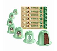 La Natura Lifestyle CAFÉ ORGÁNICO DESCAFEINADO ESPRESSO | 100% compostables industrialmente² | Respetuoso del medio ambiente | 60 cápsulas de café | Compatible con máquinas de cápsulas Nespresso