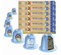 La Natura Lifestyle | Cápsulas de té EARL GREY & CITRUS BIO | Cápsulas de té 100% compostables industrialmente compostables², respetuosas con el medio ambiente, 60 cápsulas de té, para cafetera