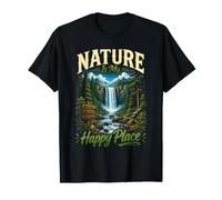 La Naturaleza Es Mi Lugar Feliz - Cascada Bosque Camiseta