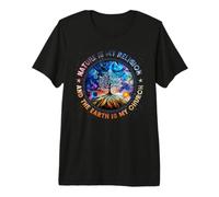 La Naturaleza es mi religión La Tierra es mi Iglesia Mandala Tree Camiseta Premium