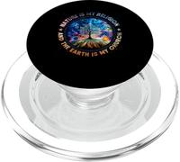 La Naturaleza es mi religión La Tierra es mi Iglesia Mandala Tree PopSockets PopGrip para MagSafe