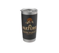 La naturaleza es mi santuario Salmo 23 2 3 Camping Vaso térmico de acero inoxidable de doble pared