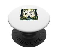 LA NATURALEZA ES MI TERAPIA - Bosque Mágico - Mujer PopSockets PopGrip Adhesivo