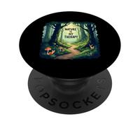 LA NATURALEZA ES MI TERAPIA - Bosque Mágico PopSockets PopGrip Adhesivo