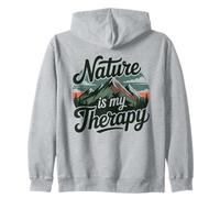 La Naturaleza es mi Terapia Senderismo Camping Montaña Aventura Cita Sudadera con Capucha