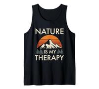La naturaleza es mi terapia Senderismo Trail Walker Salud mental Camiseta sin Mangas