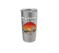 LA NATURALEZA ES MI VIDA SOCIAL Amor Aventura Solo Disfruta del Silencio Vaso térmico de acero inoxidable de doble pared