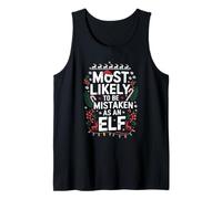 La Navidad Familiar es más Probable Que Las Camisas se confundan con un Elfo Camiseta sin Mangas