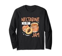 La nectarina es mi mermelada divertida fruta de nectarina Un amante de la nectarina Manga Larga