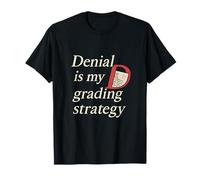La negación es mi Estrategia de calificación Humor Escolar Divertido Camiseta