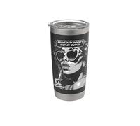 La negatividad no se adapta a mi atuendo Black Pop Art Girl Vaso térmico de acero inoxidable de doble pared