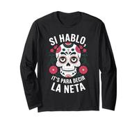 La Neta Calavera de Azúcar Mexicano Dia De Los Muertos Manga Larga