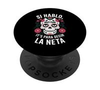 La Neta Calavera de Azúcar Mexicano Dia De Los Muertos PopSockets PopGrip Adhesivo