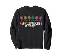La neurodiversidad es hermosas flores neurodiversas coloridas Sudadera