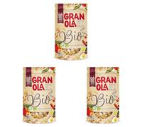 La Newyorkina Granola BIO Manzana Loves Jengibre 275g Con Chips Crujientes de Manzana y Aceite de Oliva Virgen Extra (Paquete de 3)