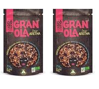 LA NEWYORKINA Granola Dear Aretha con Avena, Chocolate Negro y Ralladura de Naranja. Snack Crujiente y Ecológico para Desayuno y Merienda. Granola Artesana Vegana en Envase de 275g (Paquete de 2)