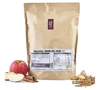 LA NEWYORKINA Granola Manzana Loves Jengibre con Avena Integral, Puré de Manzana y AOVE. Snack Crujiente y Bio para Desayuno y Merienda. Granola Artesana Ecológica y Vegana. Envase de 1,5Kg