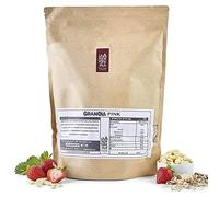 LA NEWYORKINA. Granola Pink con Chocolate Blanco y Fresas. Snack Crujiente y Rico para Desayuno y Merienda. Granola Artesanal Sin Gluten en Envase de 1,5 Kg.