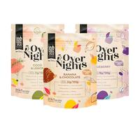 La Newyorkina Overnights 1 Coco & Lemon, 1 Blueberry y 1 Choco & Banana Gachas de Avena con Proteínas Naturales (1200gr 3x400gr)