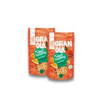 La Newyorkina Pack 2 Granola Real Fooding 275g Con Pasta de Dátil, Almendras, Ralladura de Naranja, Avena y Aceite de Oliva Virgen Extra - Vegana y Crujiente (2 Paquetes)