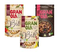 La Newyorkina Pack de 3 Granolas BIO 275gr - Dear Aretha, Manzana Loves Jengibre y Coco Lemon Friends - Con Avena y Aceite de Oliva Virgen Extra (3 Paquetes)