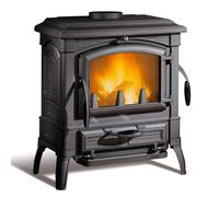 La Nordica 3002140 ISETTA.16 Estufa de Leña 7.3kW 209M ³ Fundido Esmaltado Negro