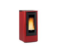 La Nordica - Estufa de pellets Extraflame Teorema AD Burdeos, 12 kW, ventilada, revestimiento de acero y tapa de mayólica, clase energética 5 estrellas ambientales
