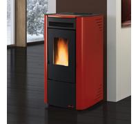 La Nordica Estufa De Pellets Ventilada Ketty Evo 2.0 Burdeos 7,4 Kw Para 186 M³