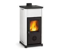 La Nordica Extraflame Estufa de Leña Tea Acero Blanco 6,6kw 189M ³ Calefacción