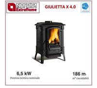 Nordica GIULIETTA.165 Estufa Madera Hogar En Hierro Fundido Esmaltado 3009440