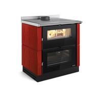 La Nordica Verona XXL Mayólica Vst Burdeos Cocina A Madera De Inserción 7 Kwh